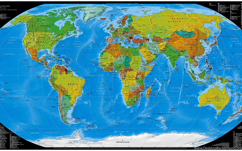 Mapa świata Tapeta HD