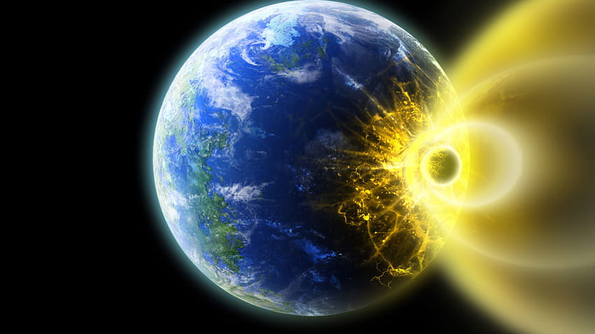 Kiamat Ledakan Tabrakan Planet Akhir Dunia Ruang 3840x2400 : 13, ujung bumi Wallpaper HD