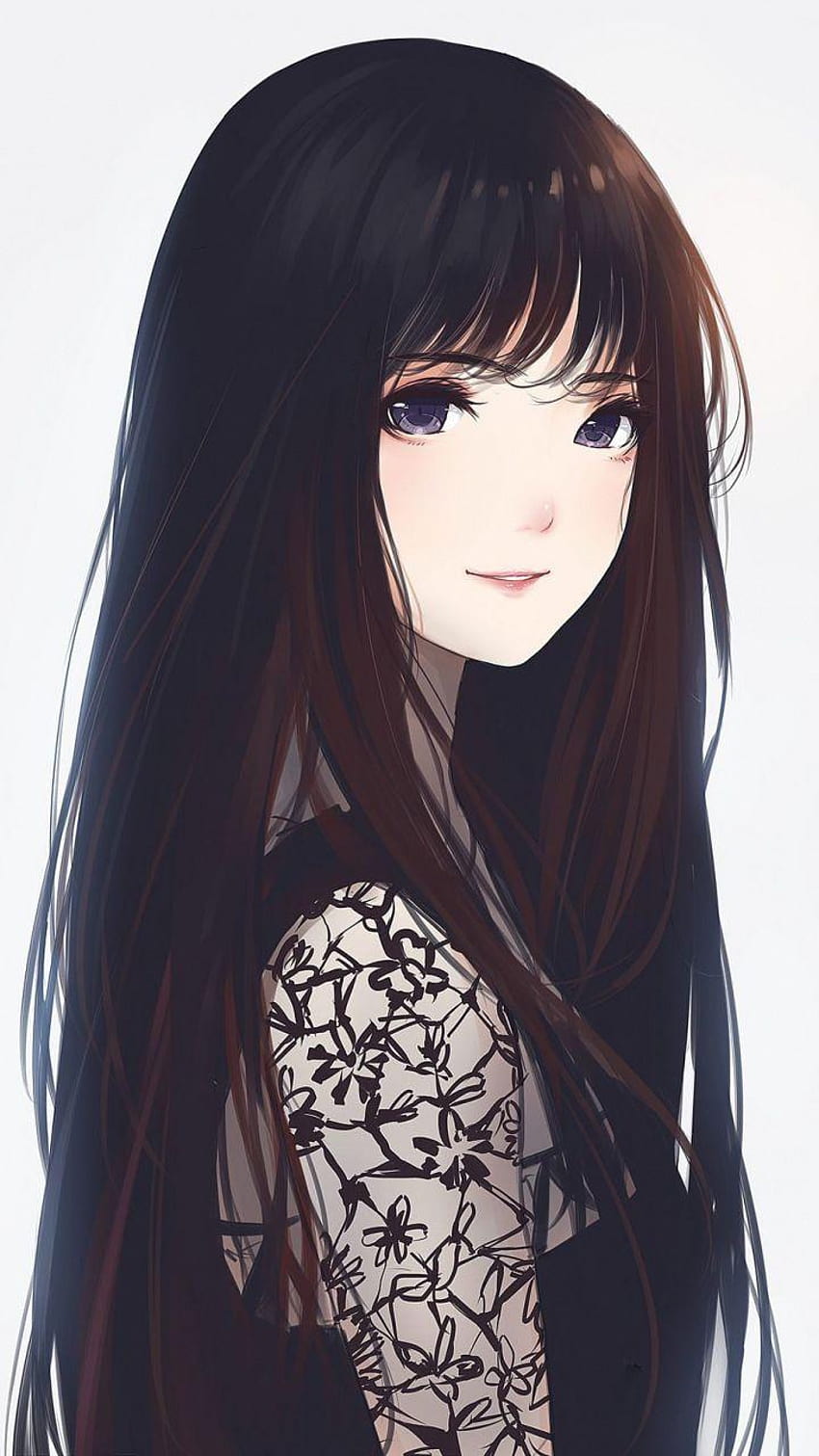 Anime Anime Girls Nardack Artwork Black Hair Blue Eyes Cherry Blossom  Wallpaper - Resolution:1080x1920 - ID:1300537 - wallha.com