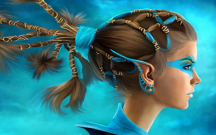The hair is pretty cool. Could do this for real, except for it, vincent zhou HD wallpaper