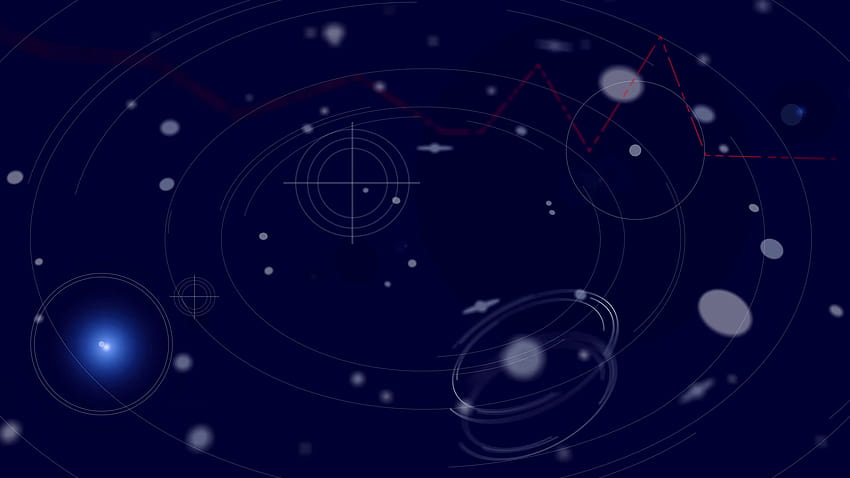Dark blue motion graphics animation space galaxy backgrounds with moving stars, orbits, tracks and planets for your design, intro. Abstract dynamic, particles exploration HD wallpaper