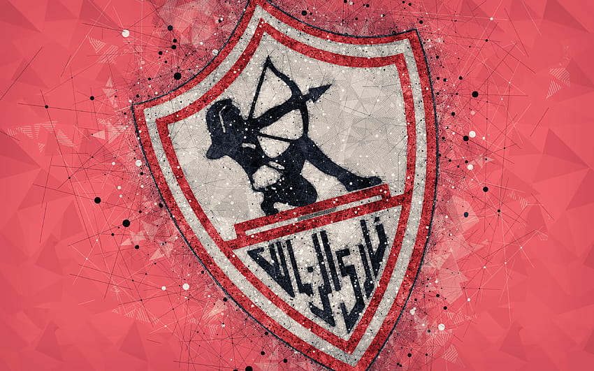 Zamalek SC, sztuka geometryczna, logo, egipski Tapeta HD