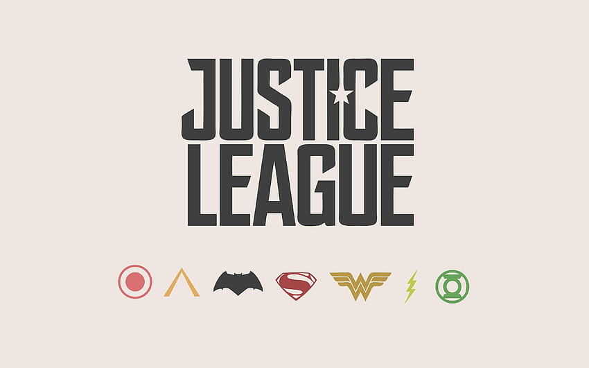 Justice League Minimalism Logos , Superheroes, justice league logos HD wallpaper