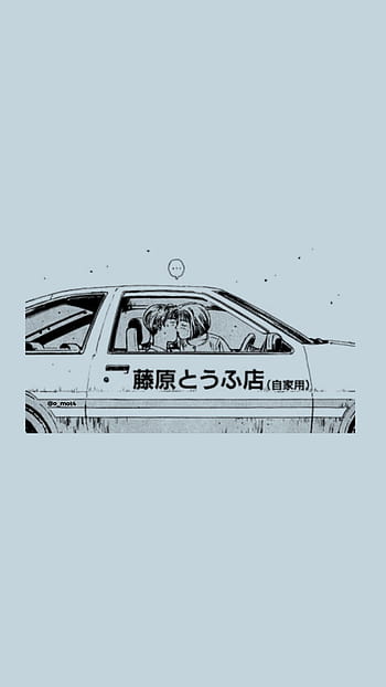 InitialD-03 - Initial D anime cel matching background