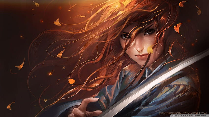 Red Haired Samurai 1920x1080 red hair anime HD wallpaper  Pxfuel