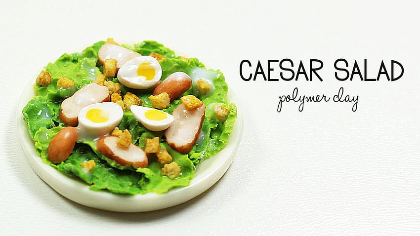 pasta polimerica Caesar Salad TUTORIAL Sfondo HD