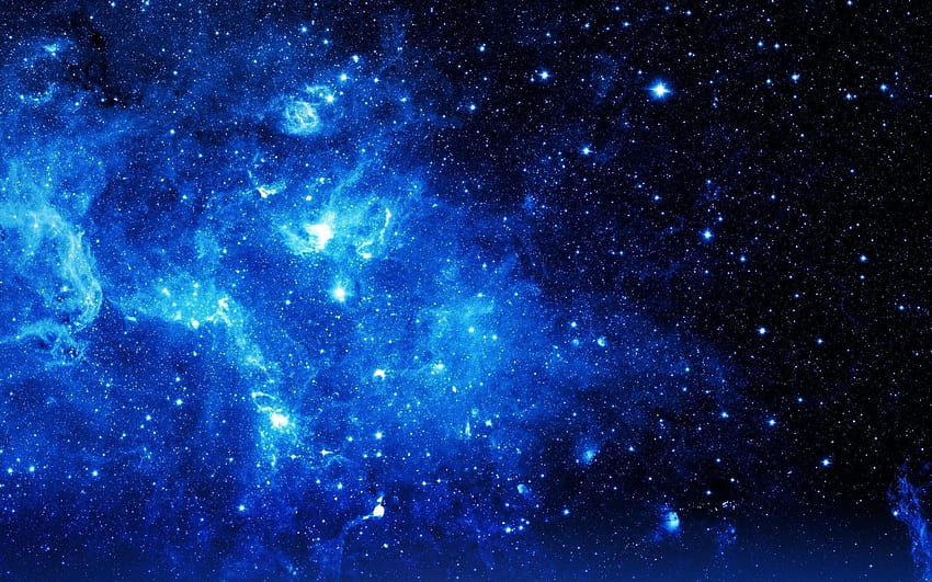Ruang Alam Semesta Biru, biru galaksi Wallpaper HD