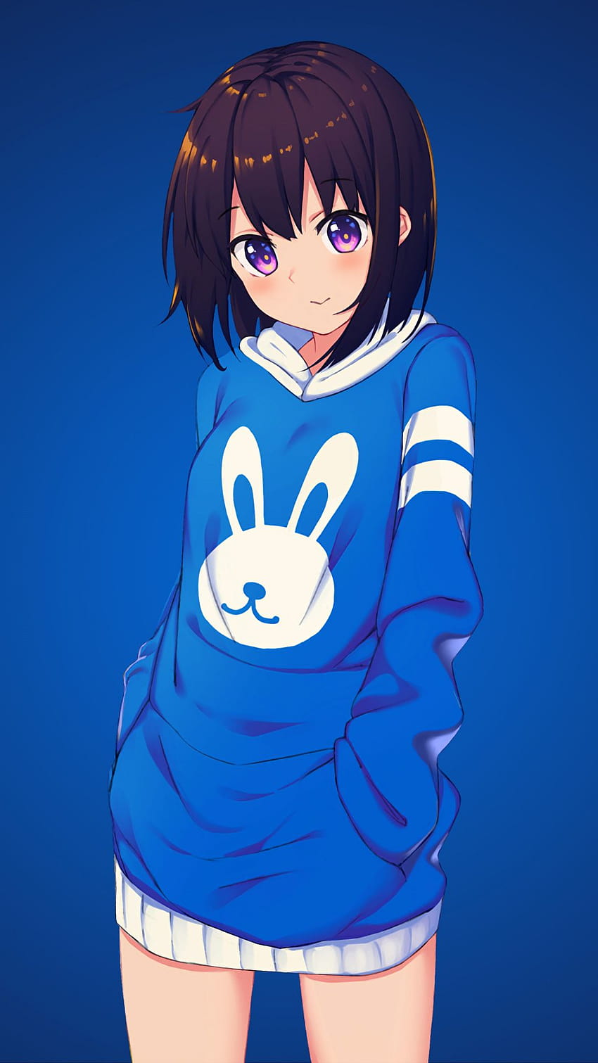 Pin di Anime, anime girl hoodie wallpaper ponsel HD