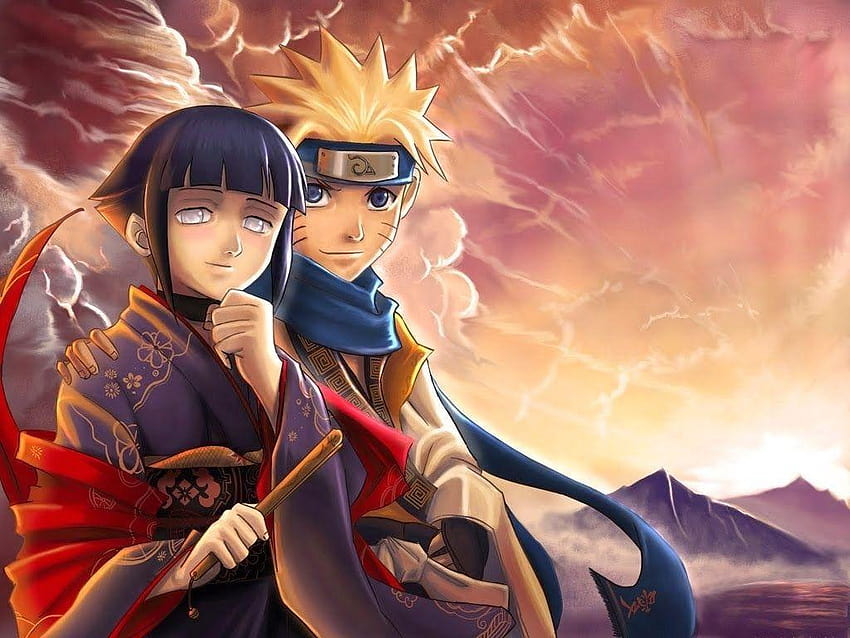 Naruto ama a Hinata fondo de pantalla