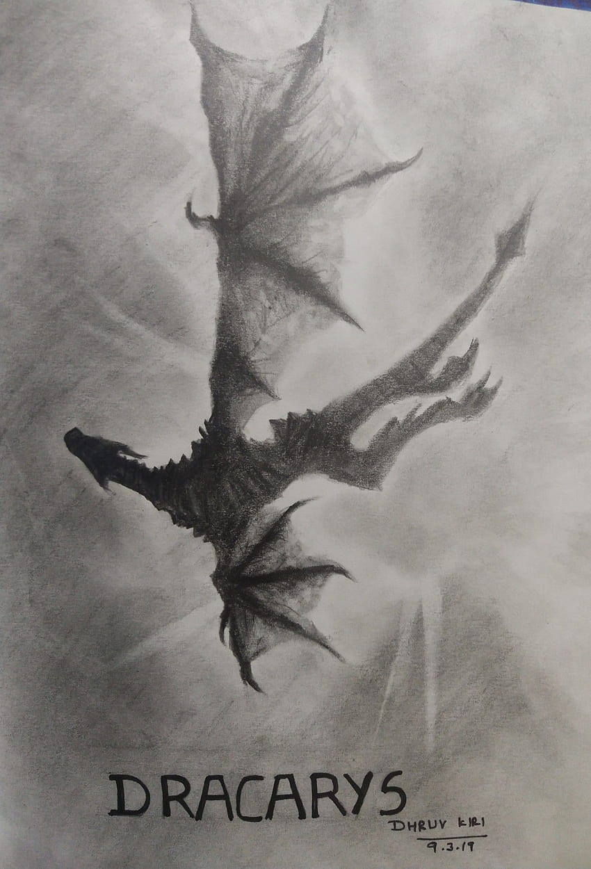 Any Game of throne fan here? Present you the sketch of Dracarys HD phone wallpaper