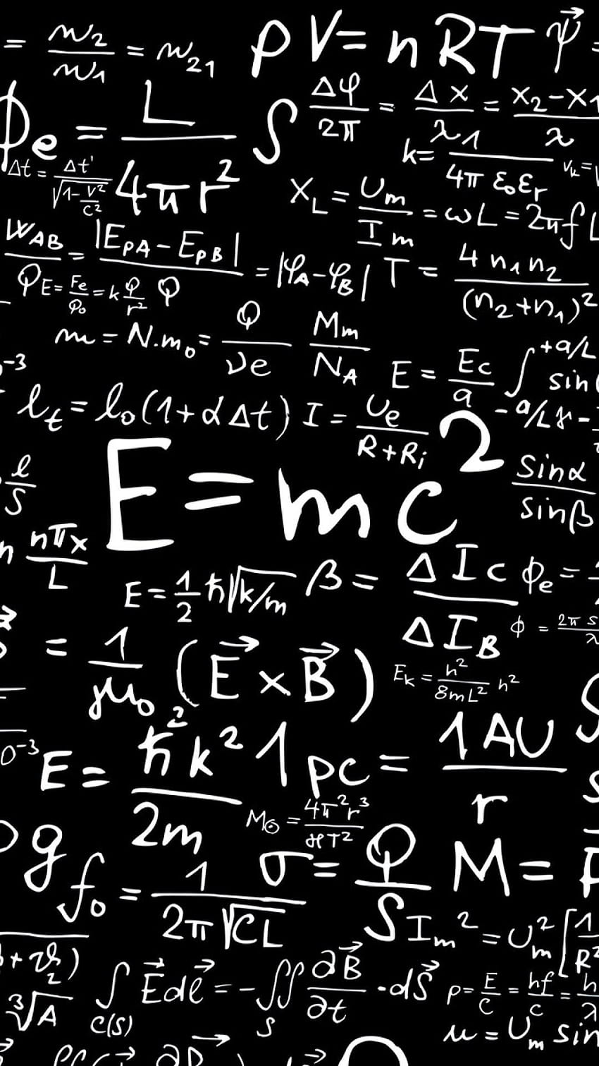 Fórmula de ecuaciones de ecuaciones de física matemática fondo de pantalla del teléfono