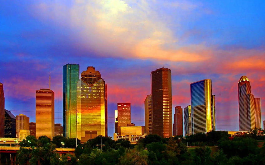 Houston Skyline HD wallpaper