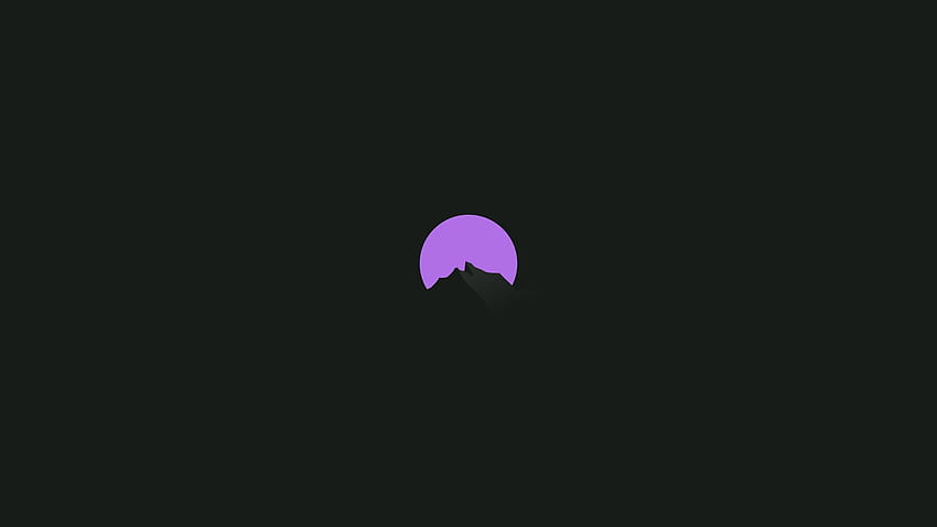 Minimalistic Purple Mountain [2560x1440 ...pinterest, black purple minimalis Wallpaper HD