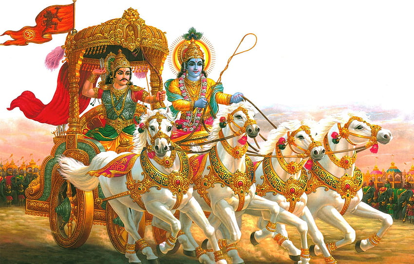 Bhagavad Gita 9.9*** O Dhananjaya, all this work cannot bind Me. I am ever detached from all these materi… HD wallpaper