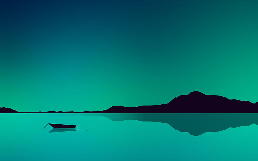 1680x1050 Lake Minimal Green 1680x1050 Resolution , Backgrounds, and HD wallpaper