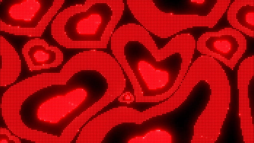 Déformé noir et rose pastel Y Neon LED Lights Heart Backgrounds, esthétique et rouge Fond d'écran HD