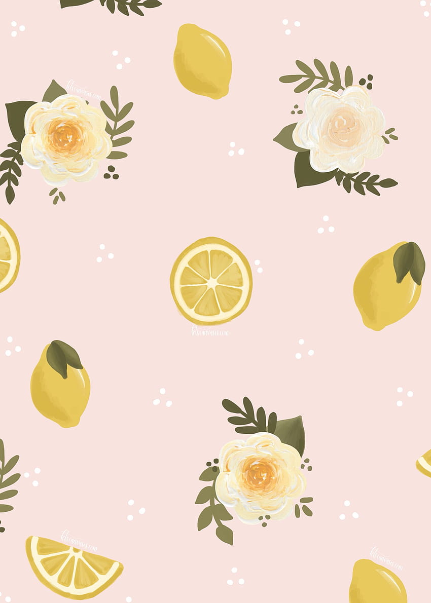 Floral Lemon Art Print, Lemon Print, Summer Wall Art, Nursery Wall Art, Nursery Decor, Gift for Her, Nursery Print, Lemons, summer printing HD phone wallpaper