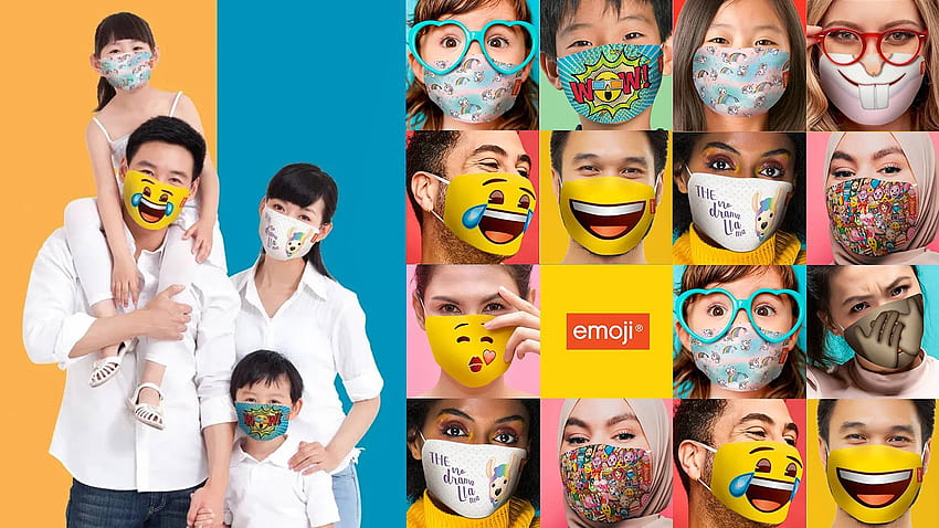 These $1 Reusable Emoji Masks Let You Smile, Laugh & Power Through This Pandemic HD wallpaper