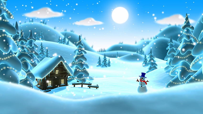  Dibujos animados de invierno, niños de la temporada de invierno. fondo de pantalla