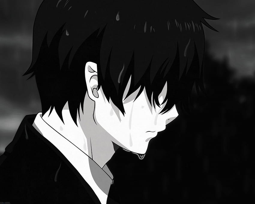Sad Anime Boy สุดยอดพื้นหลัง Anime Boy เศร้า [2560x1440] สำหรับมือถือและแท็บเล็ตของคุณ เด็กชายการ์ตูนเศร้าคนเดียว วอลล์เปเปอร์ HD