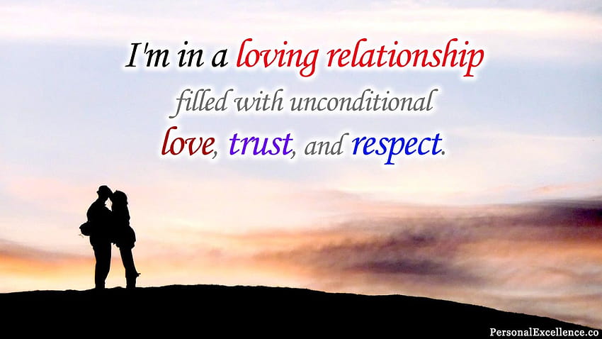 Affirmation Challenge Day 10 [Love]: 'I'm attracting my soulmate.' / 'I'm in a loving relationship filled with unconditional love, trust, and respect.', relationships HD wallpaper
