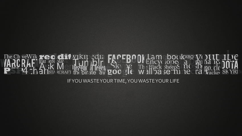Si tu perds ton temps, tu perds ta vie, le temps cite Fond d'écran HD