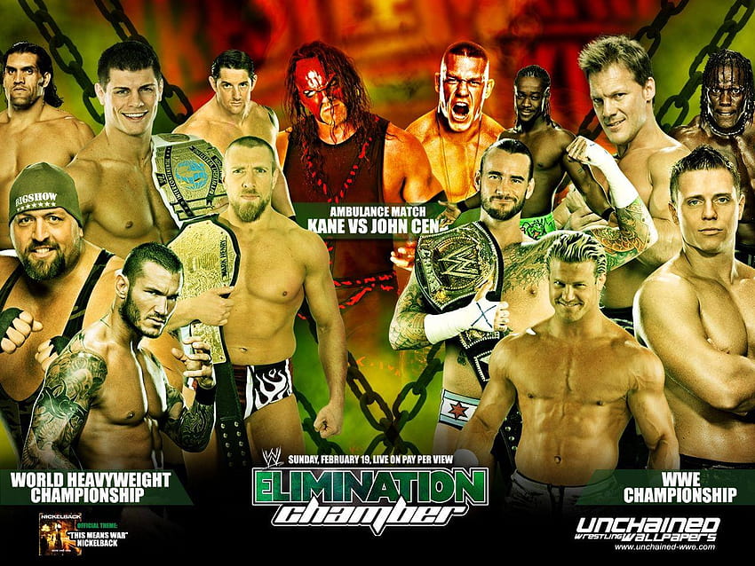WWE Elimination Chamber 2012 and Backgrounds HD wallpaper