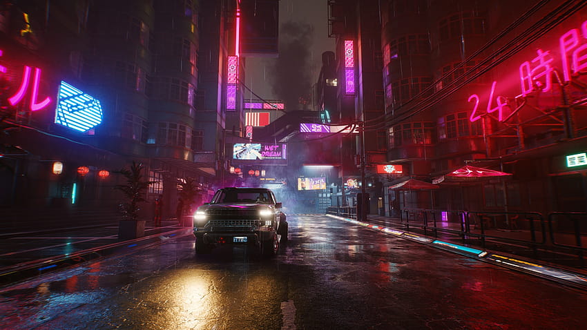 2560x1440 Cyberpunk Street Neon Night Lights ความละเอียด 1440P พื้นหลังและนีออนกลางคืน วอลล์เปเปอร์ HD