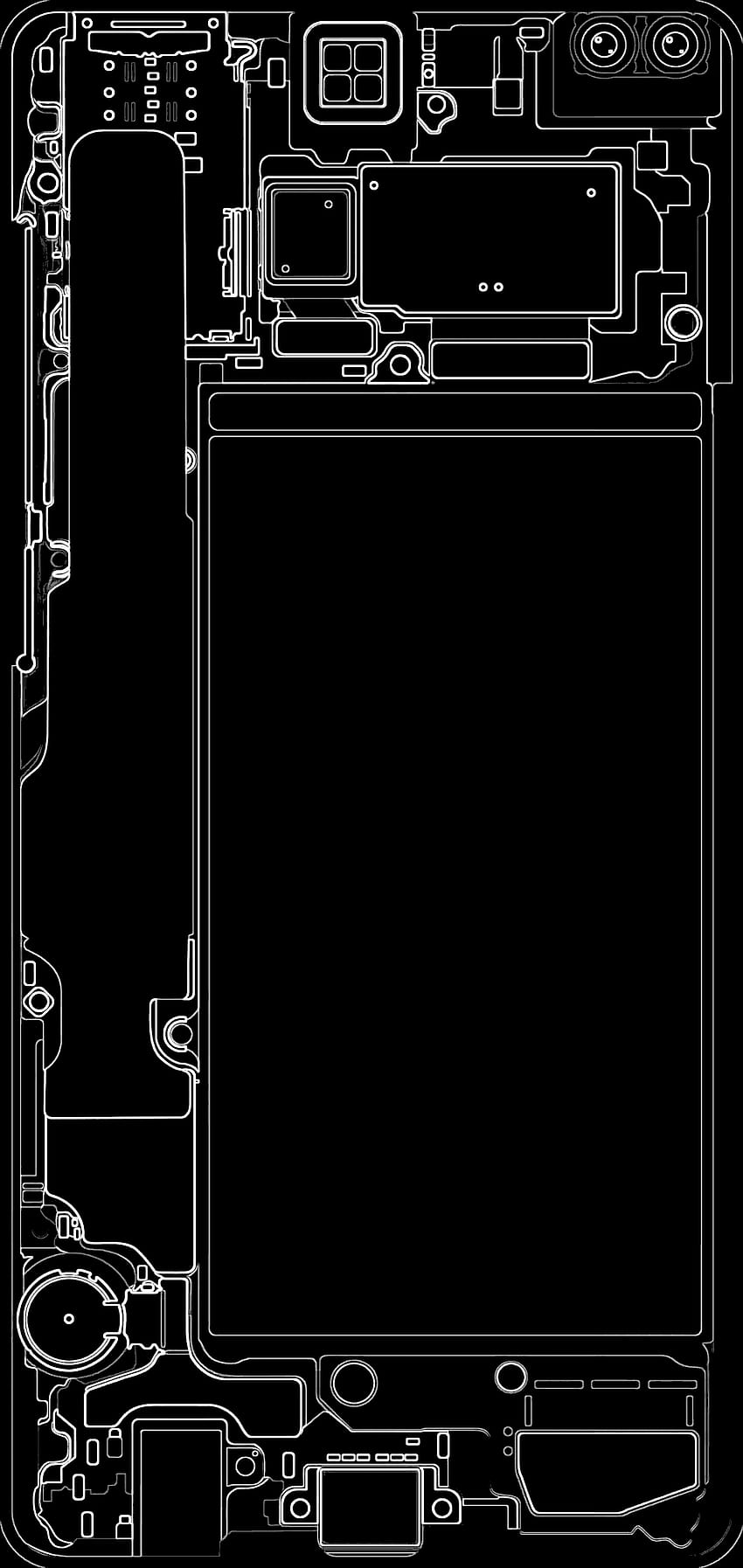 Galaxy S1 マザーボードの概要 Galaxy S10 穴、マザーボードのライン HD電話の壁紙