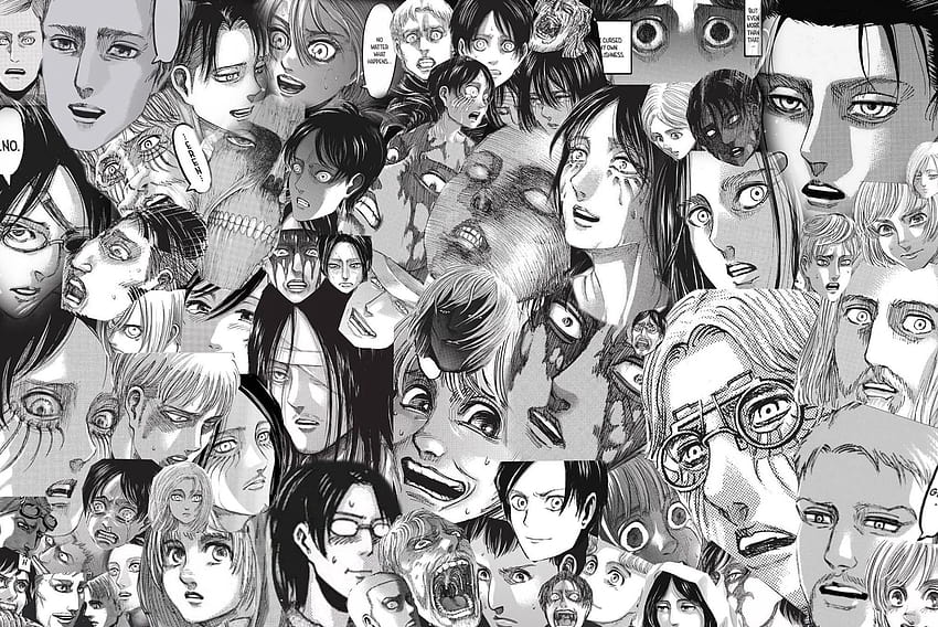 the faces of attack on titan : titanfolk HD wallpaper