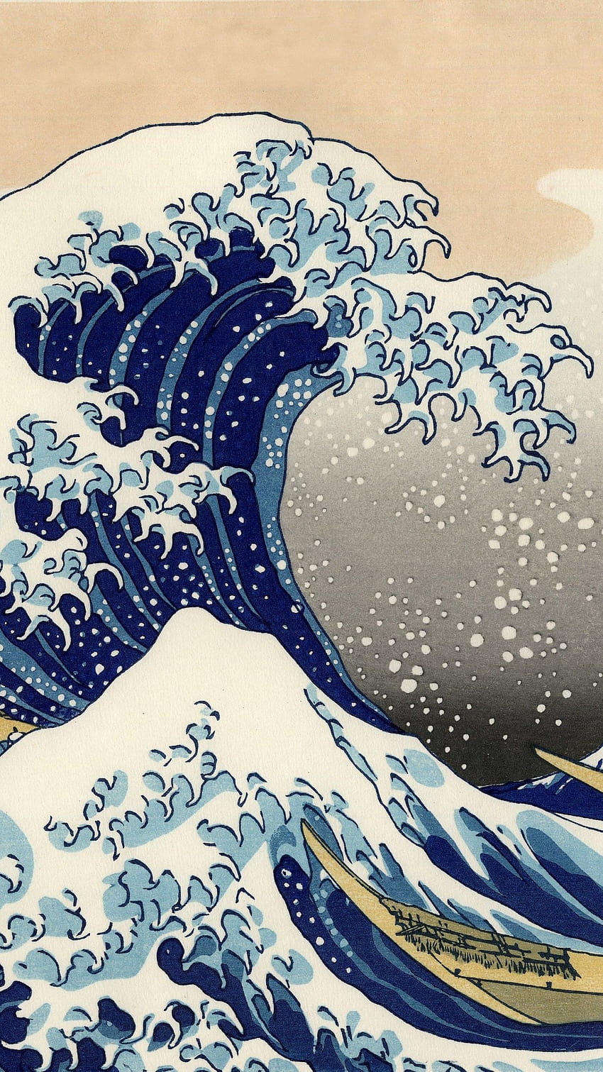 56 Japanese Wave สุนทรียะแห่งท้องทะเลแบบญี่ปุ่น วอลล์เปเปอร์โทรศัพท์ HD