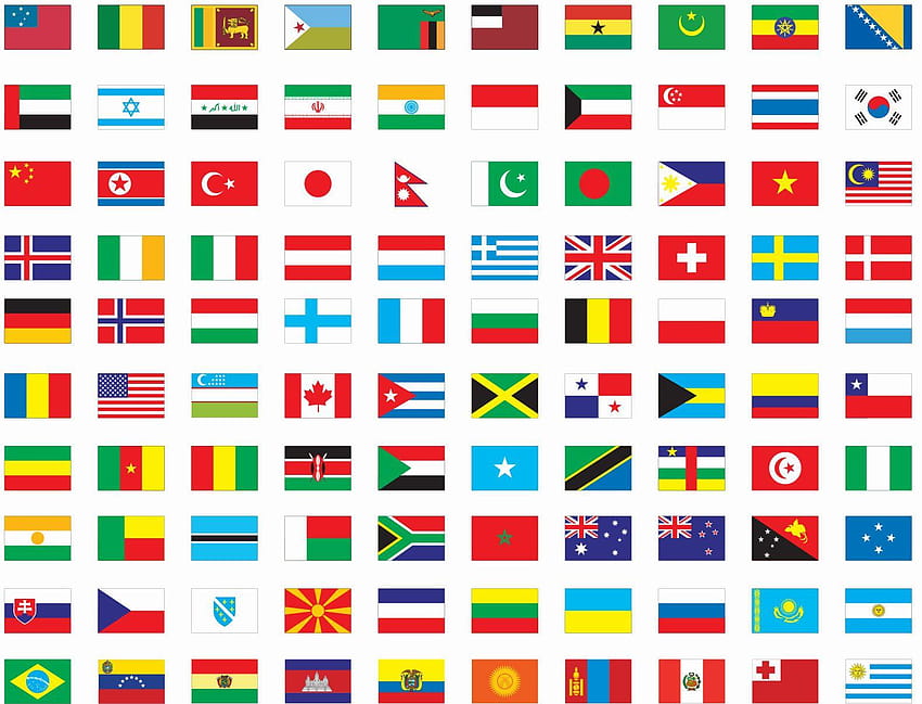 Drapeaux de tous les pays du monde, drapeaux du monde Fond d'écran HD