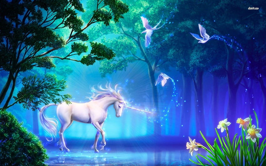 Unicornios, unicornio de colores brillantes. fondo de pantalla