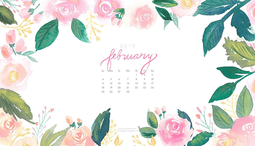 FEBRUARY WATERCOLOR S, february 2018 calendar HD wallpaper | Pxfuel
