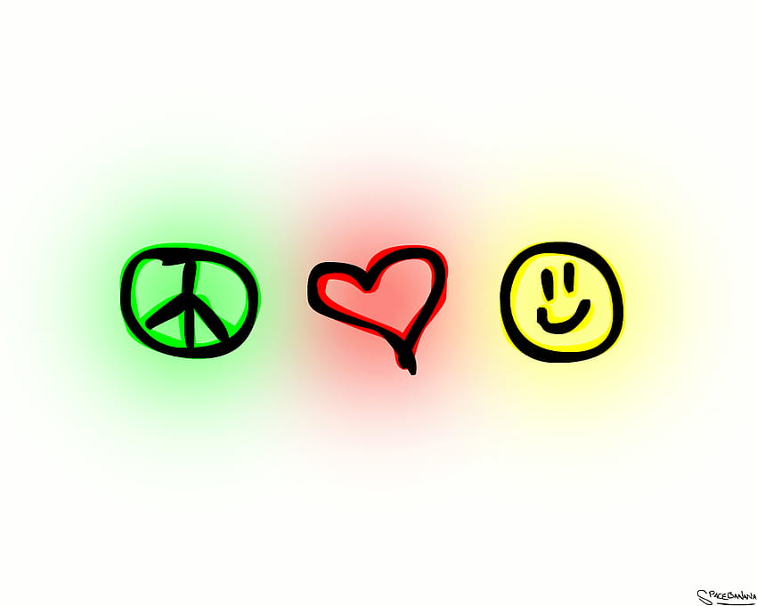 Peace love happiness, peace love and happiness, peace love music HD wallpaper