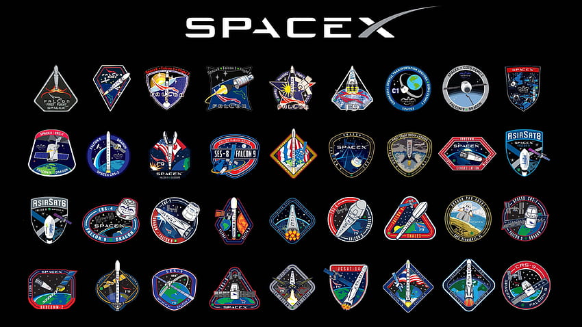 SpaceX-Missions-Patch 16:9: spacex HD-Hintergrundbild
