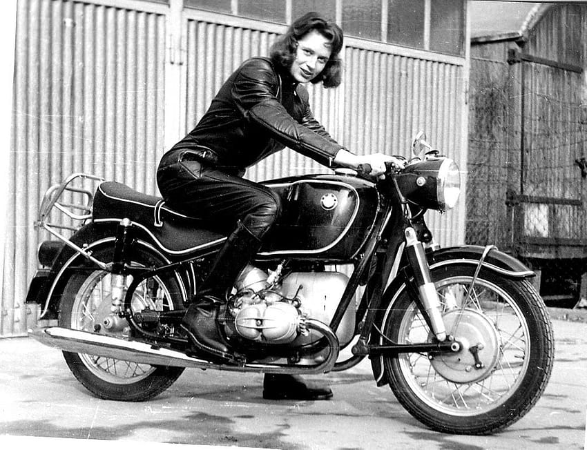 Vintage Biker Woman, women biker HD wallpaper