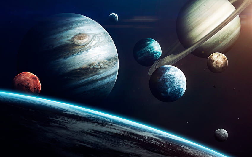 Saturn , Mond, Weltall, Erde, Planet, Mars, Jupiter, Neptun • Für Sie Für & Mobil, Planet Neptun HD-Hintergrundbild