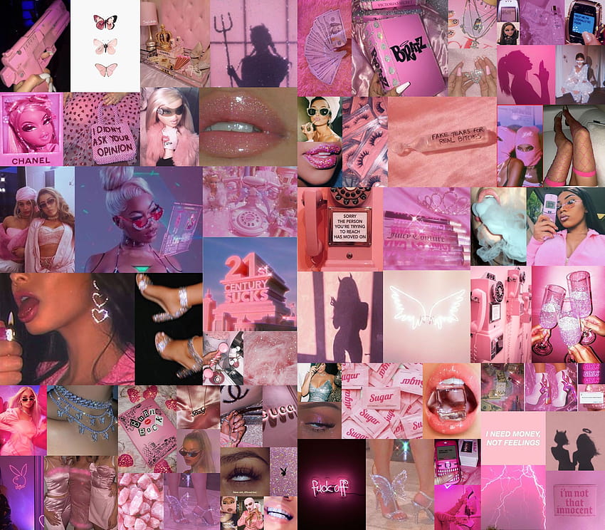 pink baddie aesthetic laptop HD wallpaper