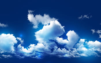 Premium Photo  Dark blue sky with clouds may be used as background