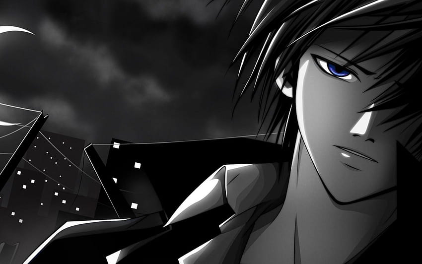 Black and White Anime Boy, pfps สำหรับอนิเมะ วอลล์เปเปอร์ HD