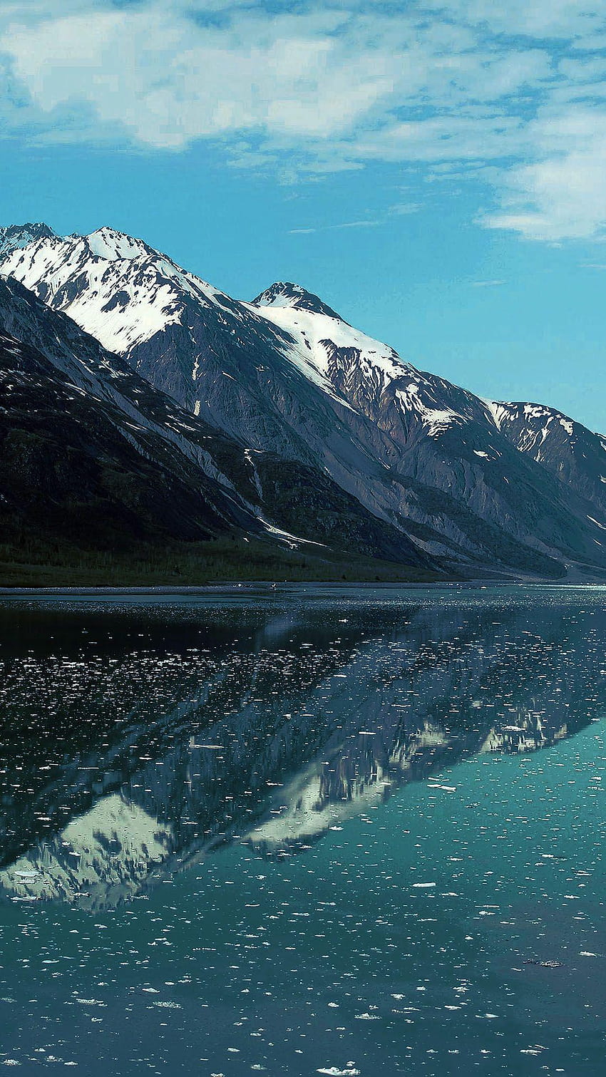 Jezioro lodowcowe Lód Błękitne niebo Android, górskie jezioro i błękitne niebo Tapeta na telefon HD