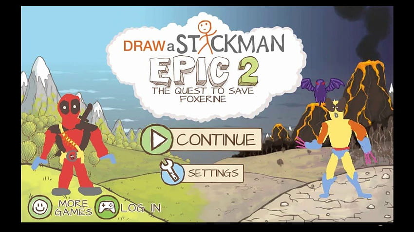 Draw a stickman epic 2 Chapter 1 Puzzles and Colors complete Guide 2017 Deadpool vs Wolverine HD wallpaper