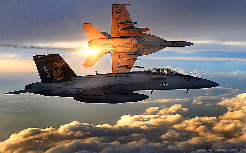 F 18 Myśliwiec Samolot wojskowy Samolot USA, myśliwce Tapeta HD