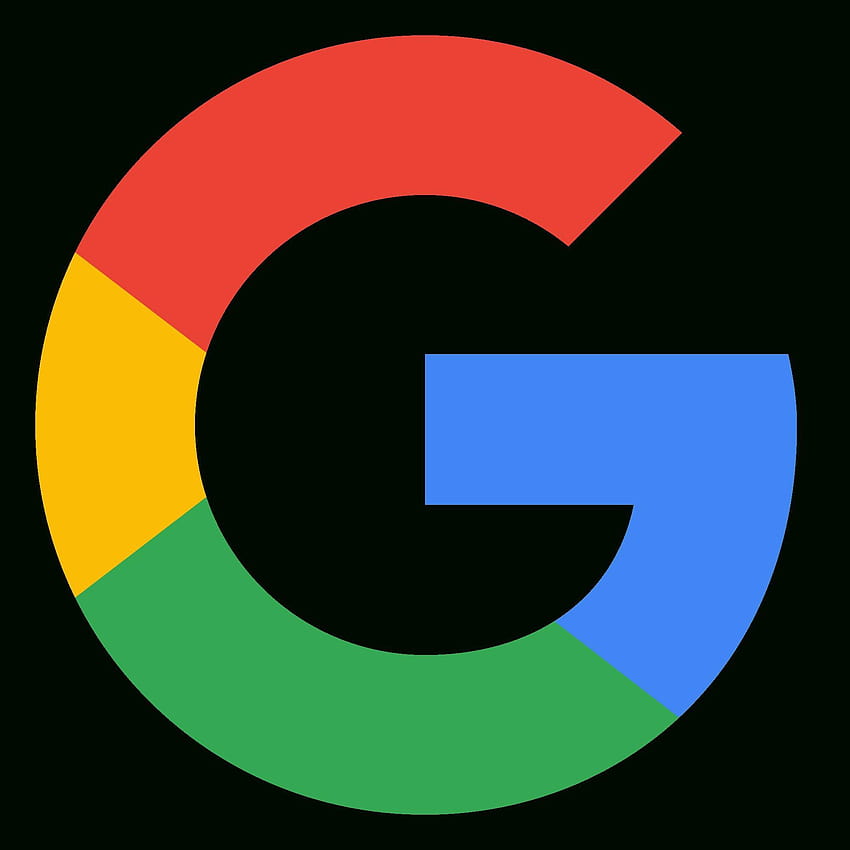 Google G Logo, latar belakang hitam logo google wallpaper ponsel HD