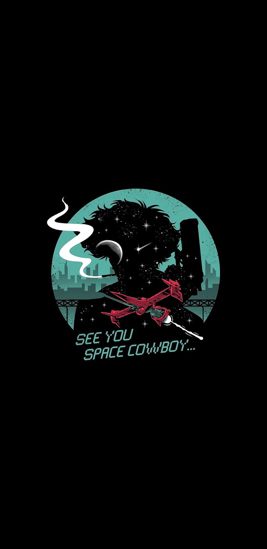 See you space cowboy..., spike spiegel minimal HD phone wallpaper