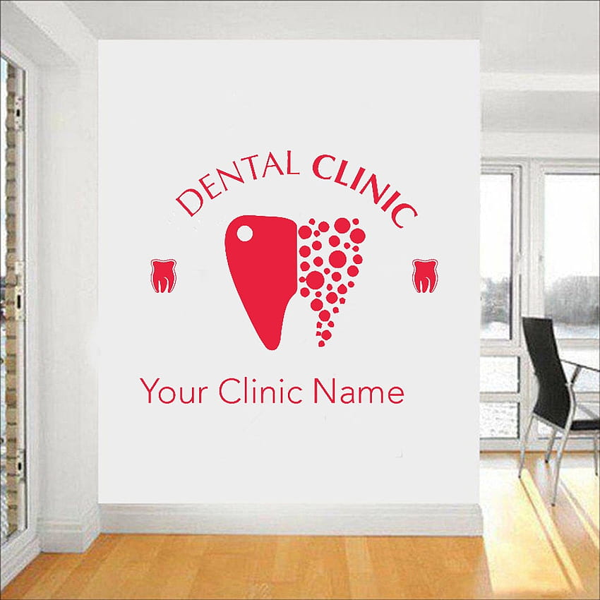 Dentist Smile Wall Art Stickers Removable Personalized Clinic Name Wall Decal Dental Care Decals Custom Mural Z741 HD phone wallpaper