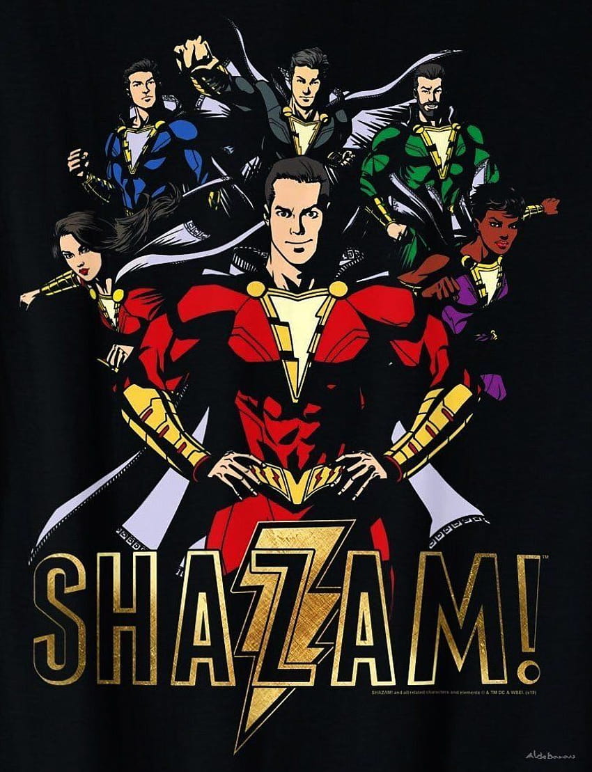 Arte promocional de Shazam de la familia Shazam, familia fondo de pantalla del teléfono