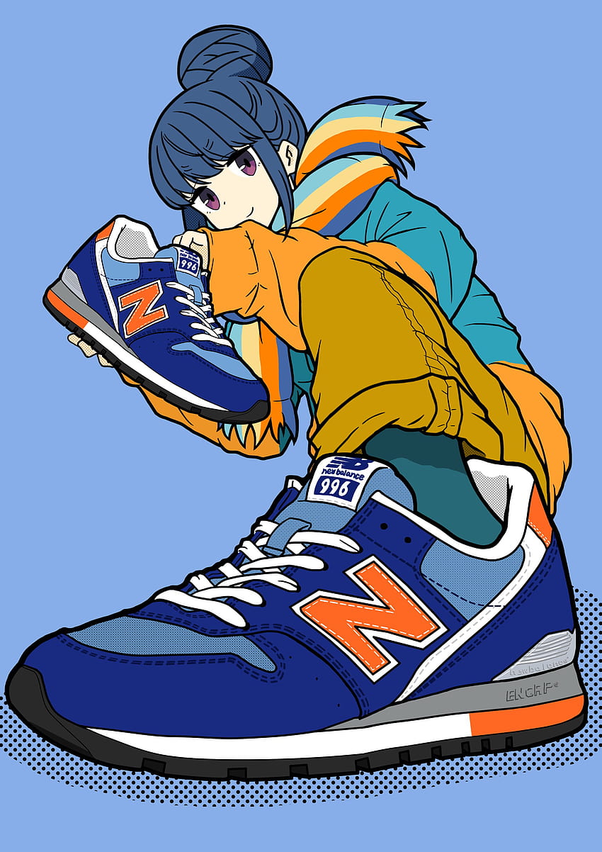 Chaussures New Balance Anime Yorozuka Yuru Camp, chaussures Fond d'écran de téléphone HD