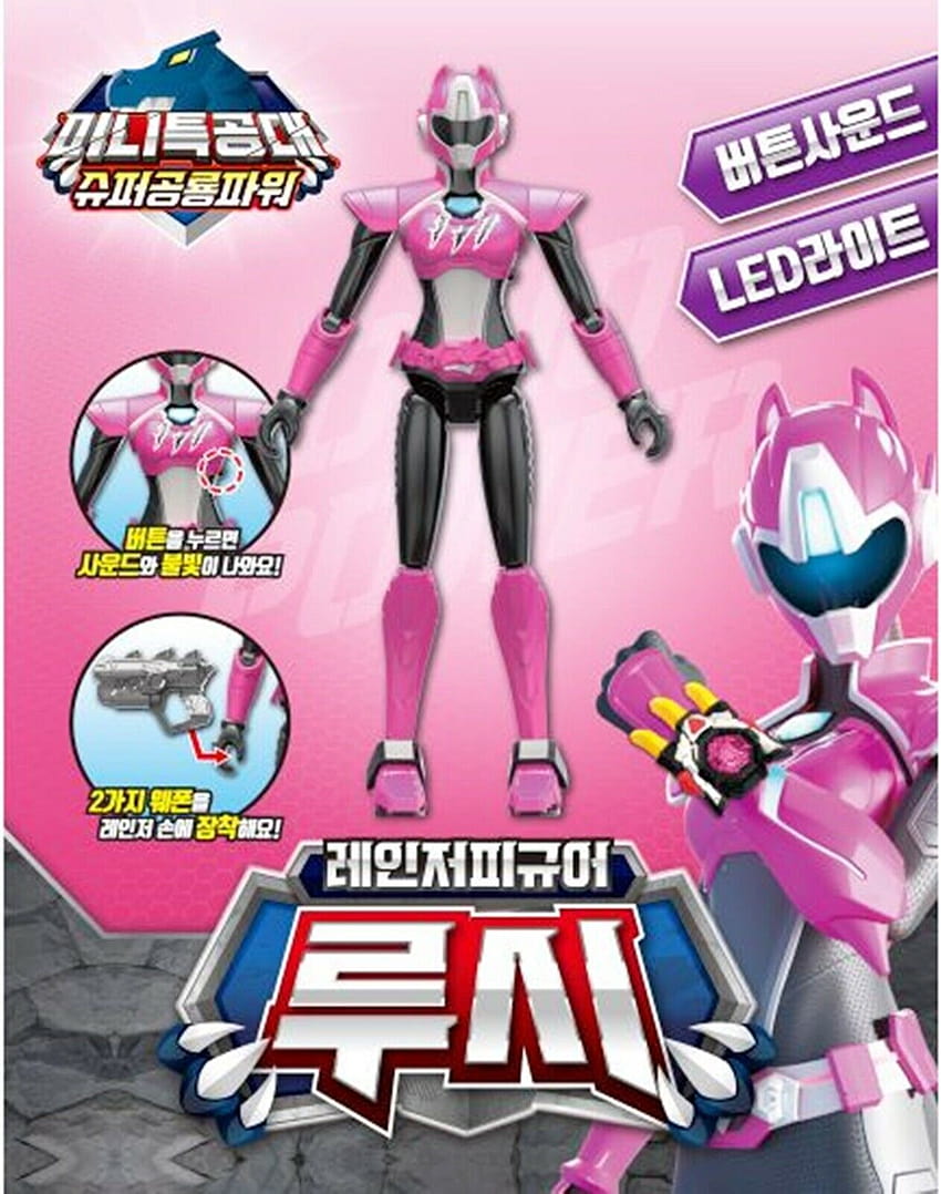 Miniforce Super Dino Power LUCY Pink Ranger Action Figure Led light sound 10 HD phone wallpaper